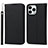 Leather Case Stands Flip Cover L10 Holder for Apple iPhone 13 Pro Max Black