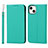 Leather Case Stands Flip Cover L10 Holder for Apple iPhone 14 Plus Green