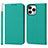 Leather Case Stands Flip Cover L10 Holder for Apple iPhone 14 Pro Green