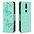 Leather Case Stands Flip Cover L10 Holder for Nokia 2.4 Green
