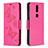 Leather Case Stands Flip Cover L10 Holder for Nokia 2.4 Hot Pink