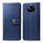 Leather Case Stands Flip Cover L10 Holder for Xiaomi Poco X3 NFC Blue