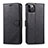 Leather Case Stands Flip Cover L11 Holder for Apple iPhone 12 Pro Black
