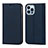 Leather Case Stands Flip Cover L11 Holder for Apple iPhone 15 Pro Blue