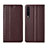 Leather Case Stands Flip Cover L12 Holder for Huawei Y9s Brown