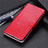 Leather Case Stands Flip Cover L12 Holder for Motorola Moto Edge Red