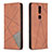 Leather Case Stands Flip Cover L12 Holder for Nokia 2.4 Brown