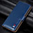 Leather Case Stands Flip Cover L12 Holder for Samsung Galaxy M31 Prime Edition Blue