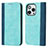 Leather Case Stands Flip Cover L13 Holder for Apple iPhone 13 Pro Max Sky Blue