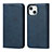 Leather Case Stands Flip Cover L14 Holder for Apple iPhone 13 Blue