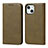 Leather Case Stands Flip Cover L14 Holder for Apple iPhone 13 Gray