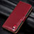 Leather Case Stands Flip Cover L14 Holder for Huawei Honor 9C Red Wine