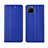 Leather Case Stands Flip Cover L14 Holder for Realme C11 Blue