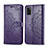 Leather Case Stands Flip Cover L14 Holder for Samsung Galaxy A41 Purple