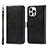 Leather Case Stands Flip Cover L15 Holder for Apple iPhone 13 Pro Max Black