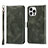 Leather Case Stands Flip Cover L15 Holder for Apple iPhone 13 Pro Max Green