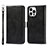 Leather Case Stands Flip Cover L15 Holder for Apple iPhone 14 Pro Max Black