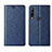Leather Case Stands Flip Cover L15 Holder for Huawei P40 Lite E Blue