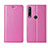 Leather Case Stands Flip Cover L15 Holder for Huawei Y7p Pink