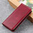 Leather Case Stands Flip Cover L16 Holder for Oppo Reno5 Pro 5G Red