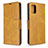 Leather Case Stands Flip Cover L16 Holder for Samsung Galaxy A71 5G Yellow