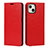 Leather Case Stands Flip Cover L17 Holder for Apple iPhone 13 Mini Red