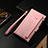 Leather Case Stands Flip Cover L17 Holder for Apple iPhone 14 Pro Rose Gold