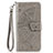 Leather Case Stands Flip Cover L17 Holder for Samsung Galaxy A41 Gray