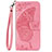 Leather Case Stands Flip Cover L17 Holder for Samsung Galaxy A41 Pink