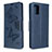 Leather Case Stands Flip Cover L17 Holder for Samsung Galaxy A71 5G Blue