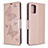 Leather Case Stands Flip Cover L17 Holder for Samsung Galaxy A71 5G Rose Gold