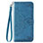 Leather Case Stands Flip Cover L18 Holder for Huawei Honor 9C Blue