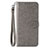 Leather Case Stands Flip Cover L18 Holder for Huawei Honor 9C Gray