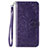 Leather Case Stands Flip Cover L18 Holder for Huawei Honor 9C Purple