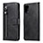 Leather Case Stands Flip Cover L20 Holder for Samsung Galaxy A41 Black