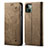 Leather Case Stands Flip Cover L21 Holder for Apple iPhone 13 Mini Khaki