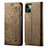 Leather Case Stands Flip Cover L21 Holder for Apple iPhone 14 Khaki