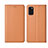Leather Case Stands Flip Cover L21 Holder for Samsung Galaxy A41 Orange