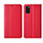 Leather Case Stands Flip Cover L21 Holder for Samsung Galaxy A41 Red