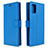 Leather Case Stands Flip Cover L22 Holder for Samsung Galaxy A71 5G Blue