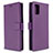 Leather Case Stands Flip Cover L22 Holder for Samsung Galaxy A71 5G Purple