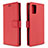 Leather Case Stands Flip Cover L22 Holder for Samsung Galaxy A71 5G Red