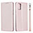 Leather Case Stands Flip Cover L27 Holder for Samsung Galaxy A71 5G Rose Gold