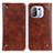 Leather Case Stands Flip Cover M04L Holder for Xiaomi Mi 11 Pro 5G Brown