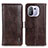 Leather Case Stands Flip Cover M11L Holder for Xiaomi Mi 11 Pro 5G Brown