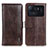 Leather Case Stands Flip Cover M11L Holder for Xiaomi Mi 11 Ultra 5G Brown