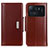 Leather Case Stands Flip Cover M13L Holder for Xiaomi Mi 11 Ultra 5G Brown