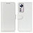 Leather Case Stands Flip Cover M15L Holder for Xiaomi Mi 12S 5G White