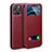 Leather Case Stands Flip Cover N01 Holder for Apple iPhone 12 Pro Red