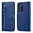 Leather Case Stands Flip Cover N01 Holder for Huawei P40 Pro Blue